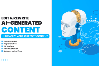 edit, rewrite chatgpt ai generated articles, blogs, content