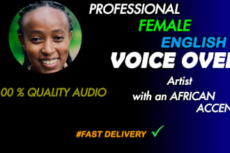 record an african accent english voice over