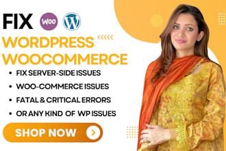 solve critical errors with wordpress fix and woocommerce fix for bugs and issues