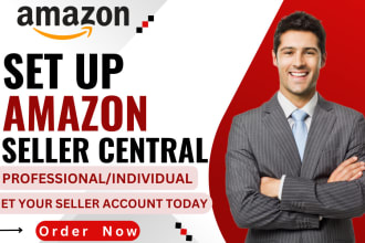 create and set up amazon seller account, professional and individual and listing
