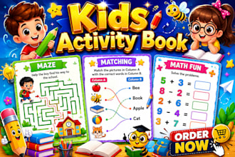 design kids activity books kdp books and book covers