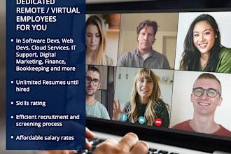 find full time or part time virtual staff dedicated for you