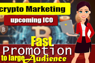 promote  cryptocurrencies  and marketing on upcoming ico