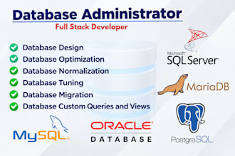design database, postgresql migrate,  performance tuning, optimization, sql