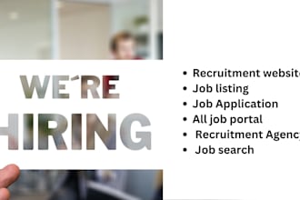 create recruitment website, job board, staff hiring, agency website