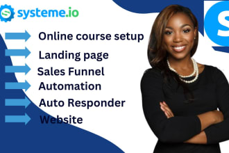 design landing page, sales funnel, online course, website, on systeme io