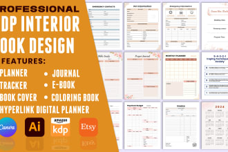design planner, journal, tracker, logbook for print and digital both