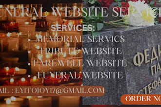 design a stunning funeral landing page and website for leads
