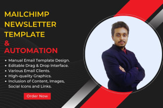 develop mailchimp newsletter template and automation for you