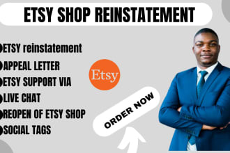 reinstate suspended etsy shop account, etsy reinstatement with appeal letter