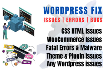 do professional wordpress fixes, CSS, HTML, plugin and theme issues