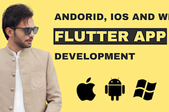 develop UI mobile app for android, IOS  flutter firebase