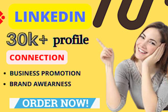 share your post or link with 30k linkedin connections, promote, shoutout