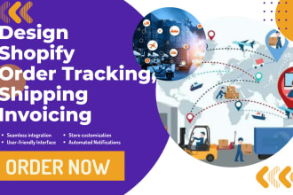 design shopify store shipping order tracking track123 parcel panel invoicing