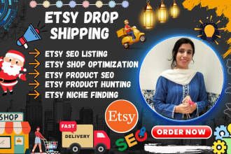 do etsy dropshipping, etsy product hunting, etsy product SEO as a etsy VA