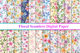 design seamless pattern , textile prints and floral patterns