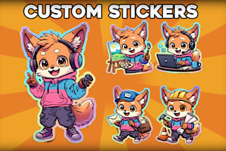 create custom stickers and icons for your fursona or oc