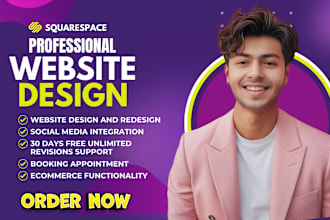 build a professional squarespace website design and redesign