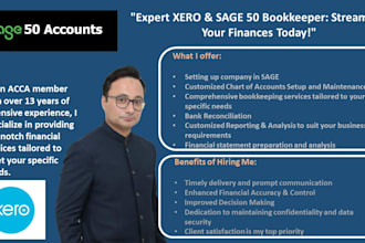 do book keeping for you in sage, xero and excel
