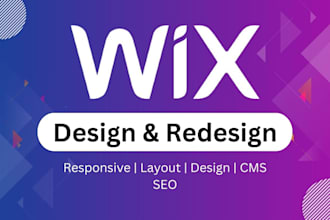 do wix website design or wix website redesign or figma to wix