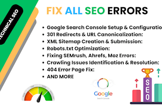 fix search console page index google index SEO errors
