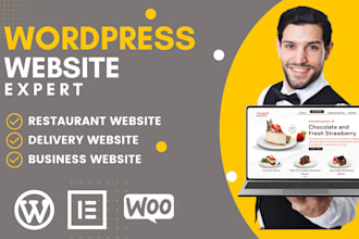 develop restaurant website, food website, online delivery and wordpress website
