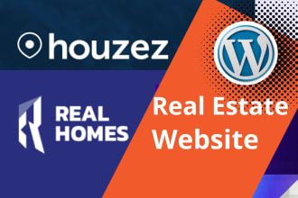 create real estate website in wordpress using  houzez or real homes theme