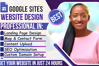create google sites website and landing page for business with SEO optimization