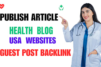 publish article on health blog SEO guest post backlink