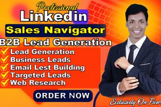 do b2b lead generation, email list building with linkedin sales navigator