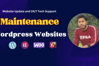 be your website manager and do wordpress website maintenance, support