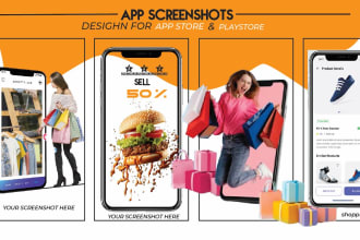 design app screenshots for the app store and play store