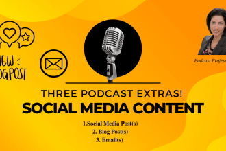write social post, blog and email content to promote your podcast episode