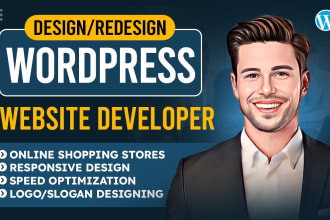 create wordpress responsive website development, design or redesign wordpress