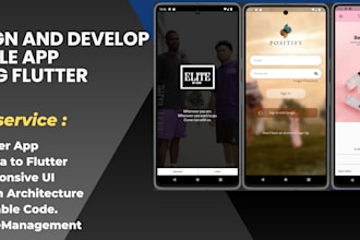 be your flutter developer to convert your UI UX designs into mobile app