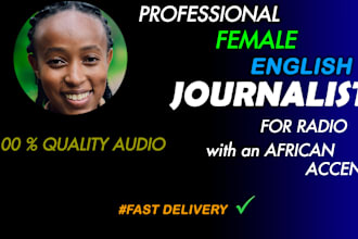 record a female african voice over for radio commercial