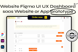design stunning website figma UI UX dashboard saas website interactive prototype