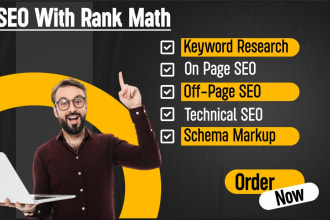 do complete wordpress onpage SEO optimization with rankmath for website or store