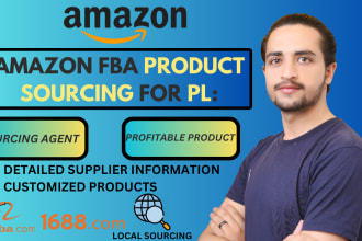 be your fba expert product sourcing agent for amazon fba private label