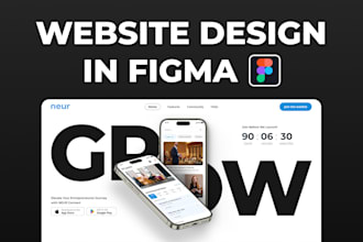 design a modern website in figma, ui ux, website mockup