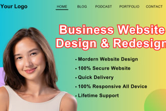 create wordpress responsive business website, landing page website