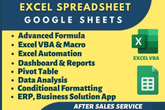 solve your excel spreadsheets, google sheets problems, automate template expert