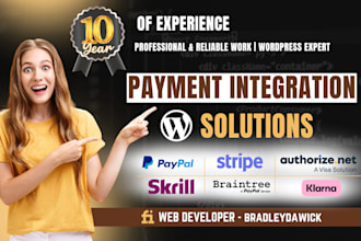 integrate any payment gateway in wordpress website