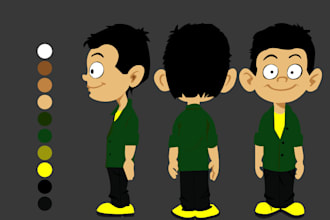 illustrate your character design sheet in any style you want