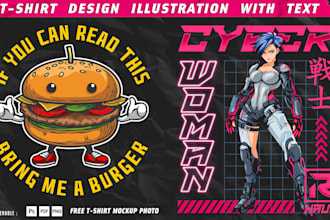 draw t shirt design for merchandise