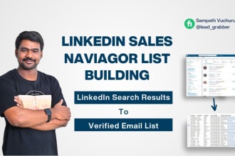 do linkedin sales navigator lead generation and build b2b email lists