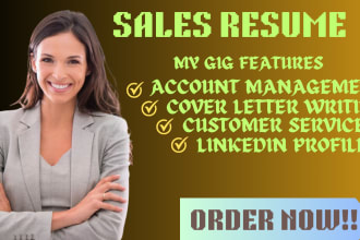 write you account manager resume, sdr, cover letter, linkedin