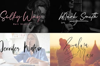 a signature, scripted, handwritten, calligraphy, and cursive logo