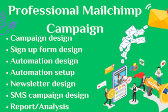 design professional mailchimp email campaign, automation