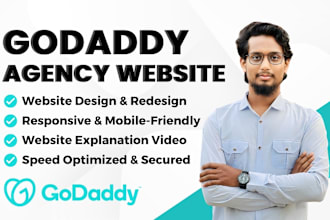 provide godaddy website design, godaddy website redesign for agency